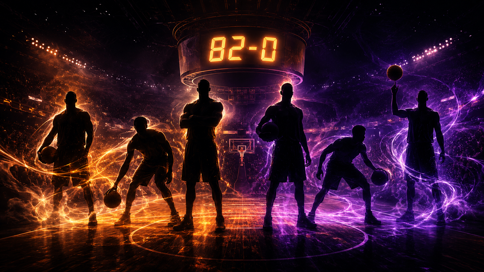 games like 82-0 neon basketball arena with playable roster positions